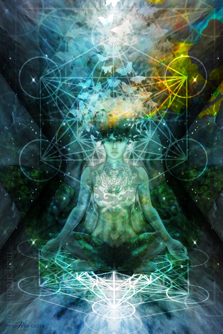 Metamorphosis-Visionary Spiritual Portrait of self transformation #Visionaryart #Visionaryartspiritual #Visionaryartmystical #Spiritualartuniverse #Spiritualart #Margaretdill