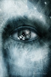 Escape-An ethereal dreamlike spiritual portrait in pale blues, is part of my spiritual beings of light collection. Artwork by Margaret Dill #Visionaryart #Visionaryartspiritual #Visionaryartmystical #Margaretdill