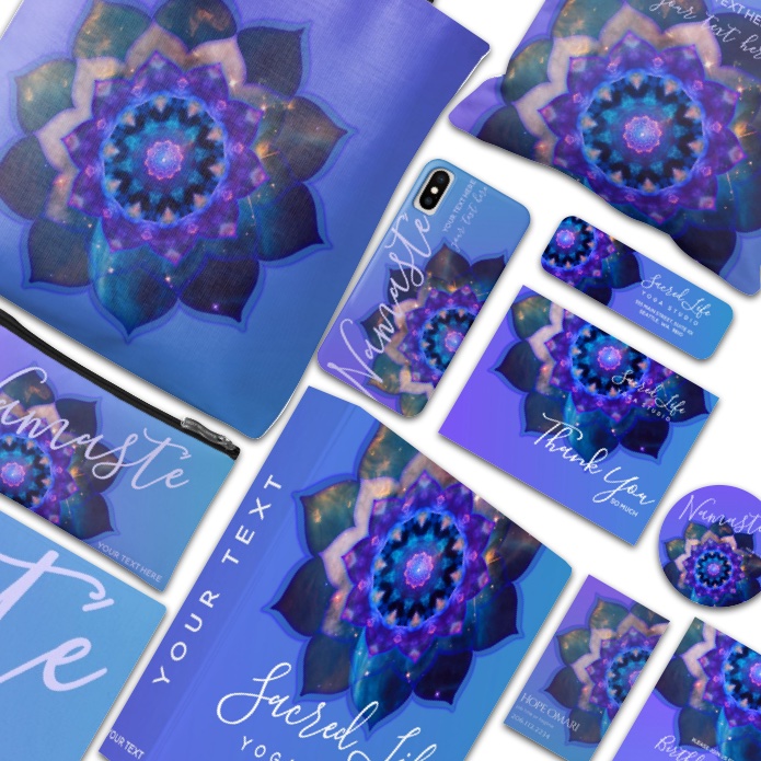 Watercolor Nebula Purple Mandala