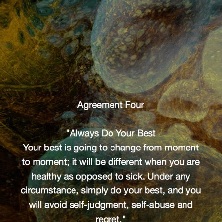 Agreement Four - Always Do Your Best . Your best is going to change from moment to moment; it will be different when you are healthy as opposed to sick. Under any circumstance, simply do your best, and you will avoid self-judgment, self-abuse and regret." Don Miguel Ruiz Fractal Art by Margaret Dill #spiritualquotes #wordsofwisdom #Fractalart #AbstractArt #Margaretdill