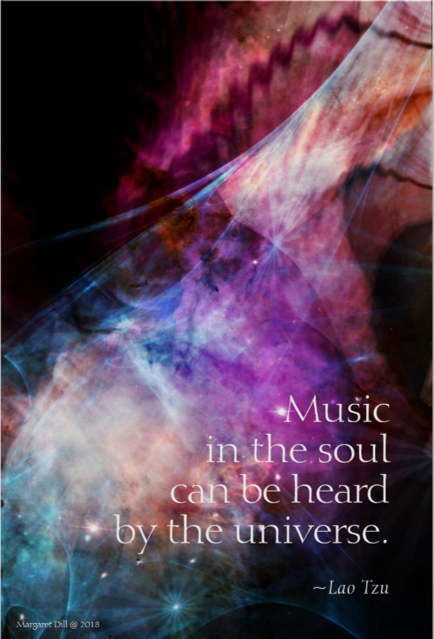 Music in the soul - Lao Tzu Quote- painting by margaret dill - #spiritualquotes #wordsofwisdom #Fractalart #Margaretdill #LaoTzuQuote