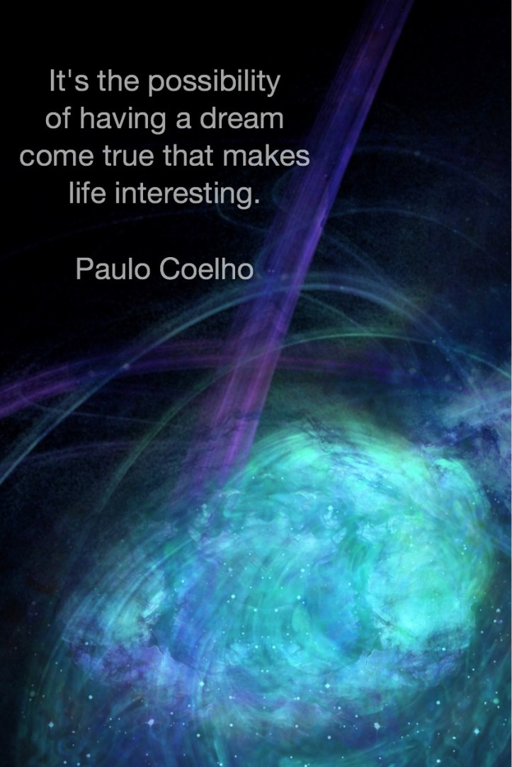 It's the possibility of having a dream come true that makes life interesting. Paulo Coelho Fractal Art by Margaret Dill #spiritualquotes #wordsofwisdom #Fractalart #AbstractArt #Margaretdill